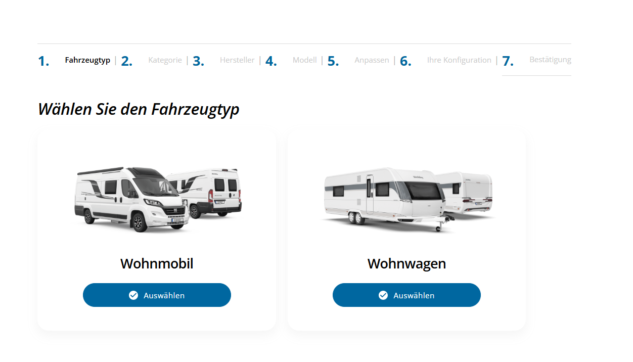 Fahrzeugtyp wählen