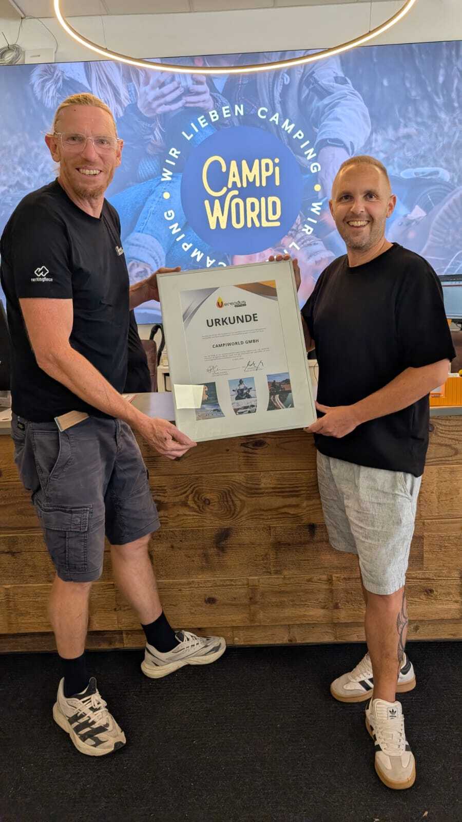 CampiWorld GmbH mit Verendus-Urkunde