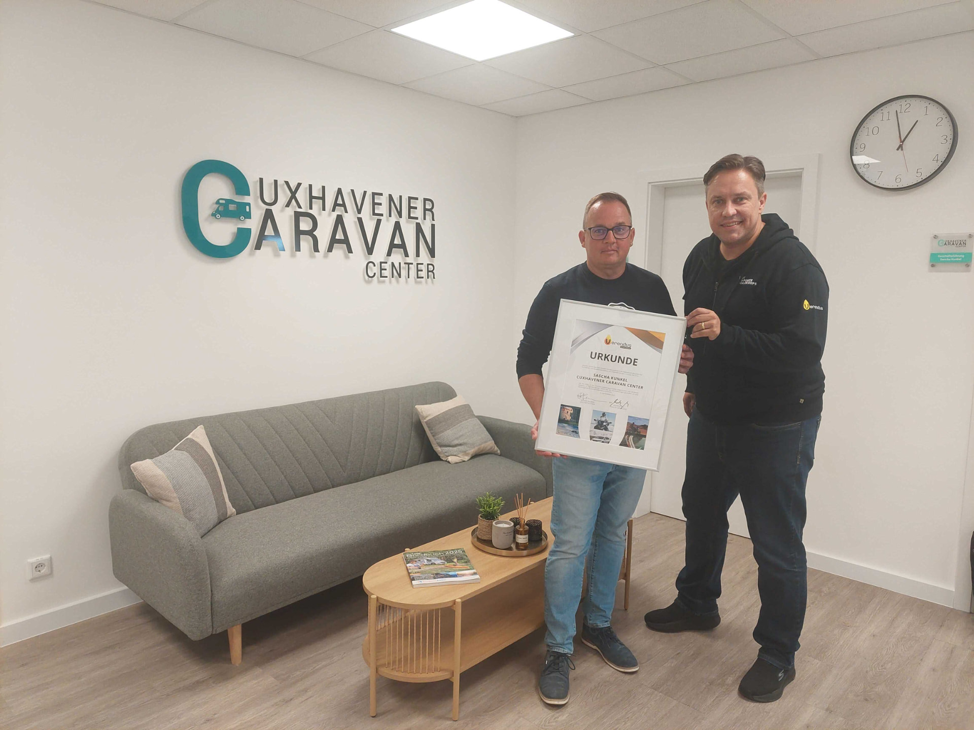 Cuxhavener Caravan Center mit Verendus-Urkunde
