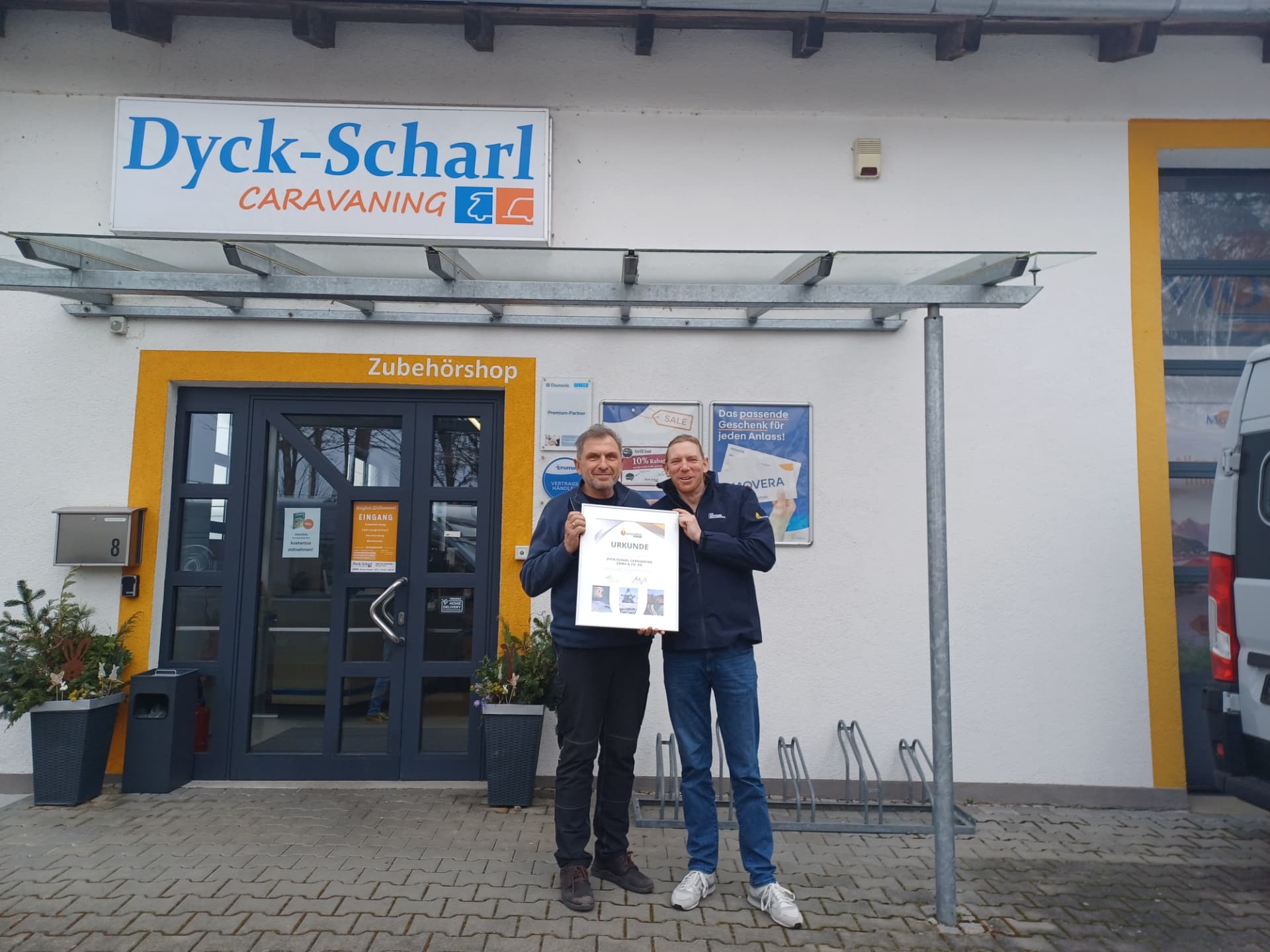 Dyck-Scharl Caravaning mit Verendus-Urkunde