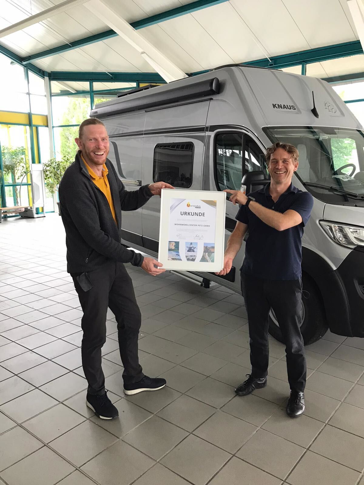 Wohnmobilcenter Petz GmbH mit Verendus-Urkunde