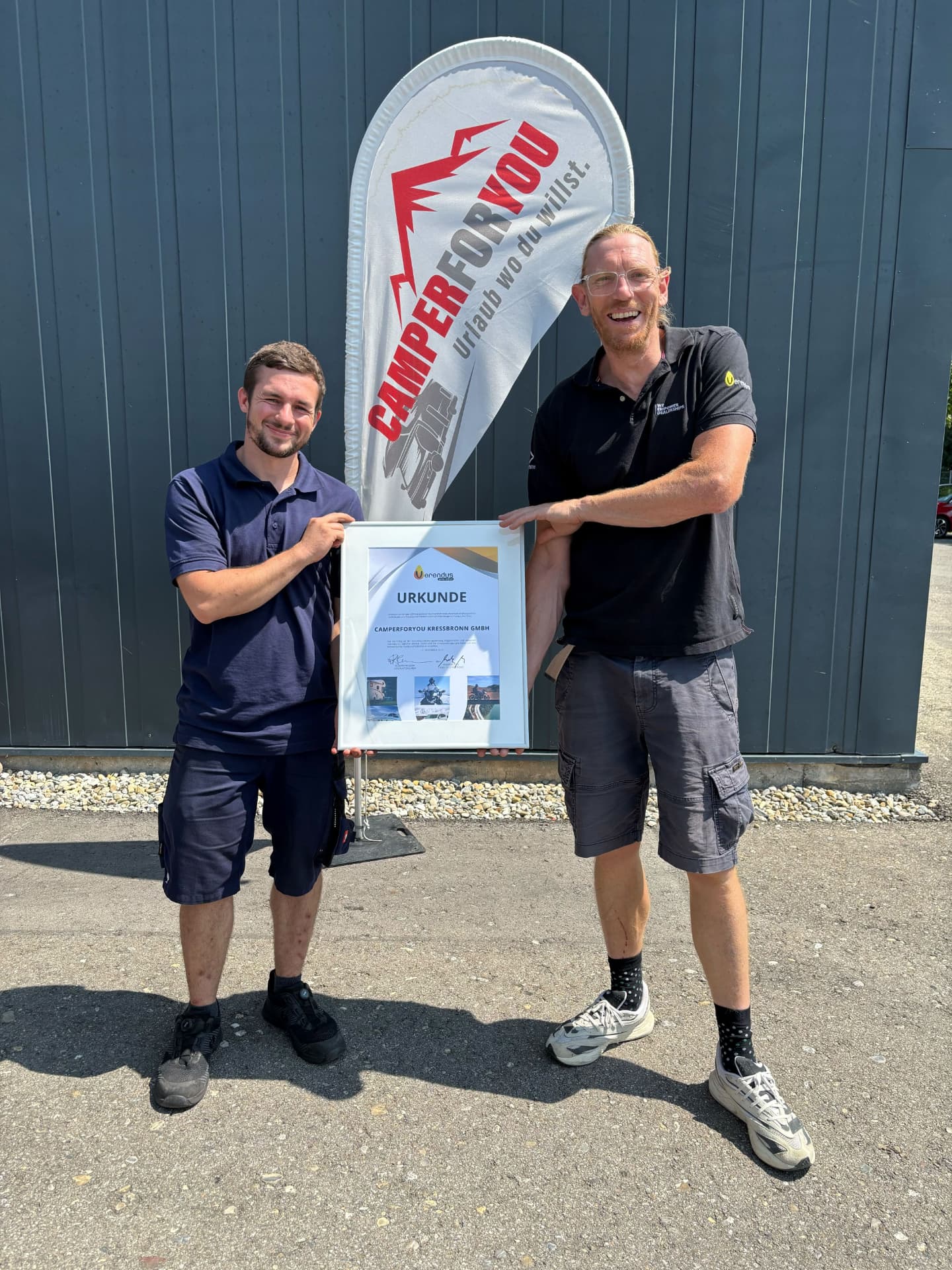 CamperForYou Kressbronn GmbH mit Verendus-Urkunde